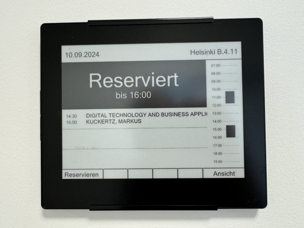 Raumreservierung Display